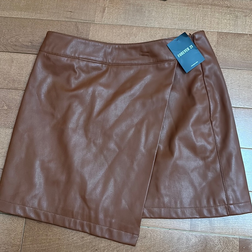 Forever 21 Brown Leather Skirt